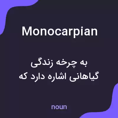 معنی monocarpian به فارسی معنی monocarpian به فارسی
