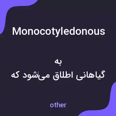 معنی monocotyledonous به فارسی معنی monocotyledonous به فارسی