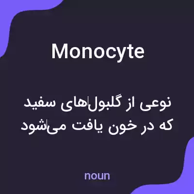 معنی monocyte به فارسی معنی monocyte به فارسی