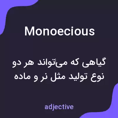 معنی monoecious به فارسی معنی monoecious به فارسی