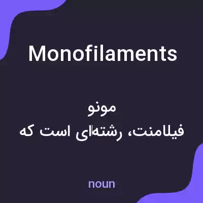 معنی monofilaments به فارسی معنی monofilaments به فارسی
