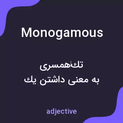 معنی monogamous به فارسی معنی monogamous به فارسی