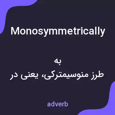 معنی monosymmetrically به فارسی معنی monosymmetrically به فارسی