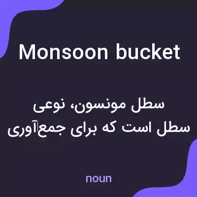 معنی monsoon bucket به فارسی معنی monsoon bucket به فارسی