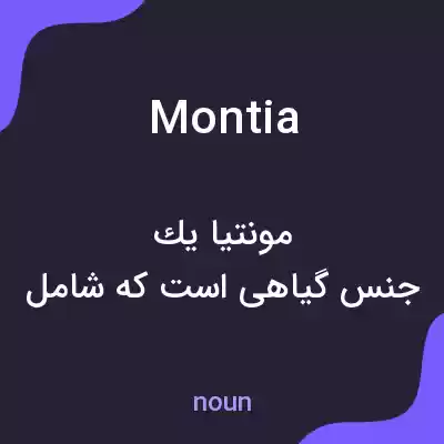 معنی montia به فارسی معنی montia به فارسی