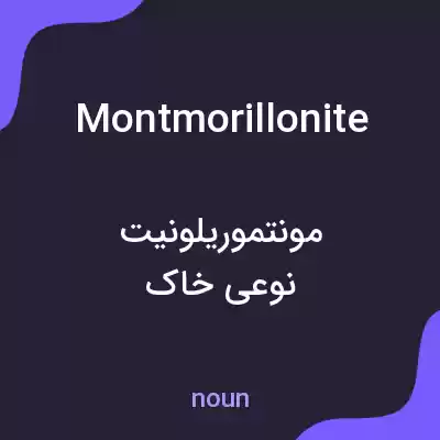 معنی montmorillonite به فارسی معنی montmorillonite به فارسی