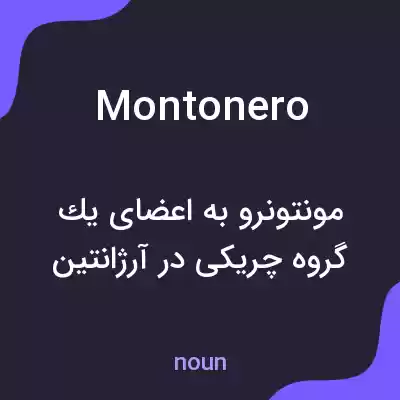 معنی montonero به فارسی معنی montonero به فارسی