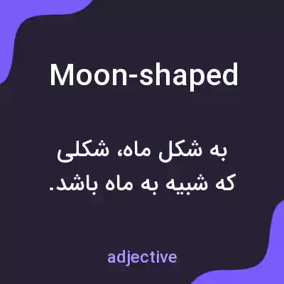 معنی moon-shaped به فارسی