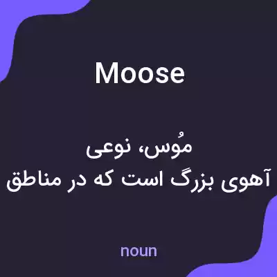 معنی moose به فارسی معنی moose به فارسی
