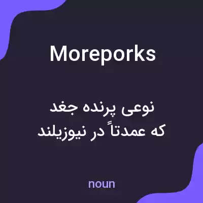معنی moreporks به فارسی معنی moreporks به فارسی