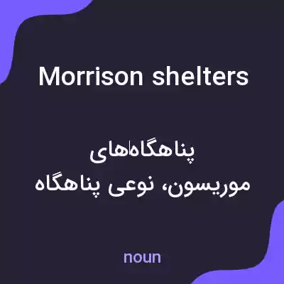 معنی morrison shelters به فارسی معنی morrison shelters به فارسی