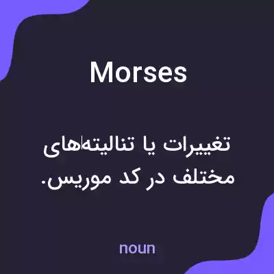 معنی morses به فارسی معنی morses به فارسی