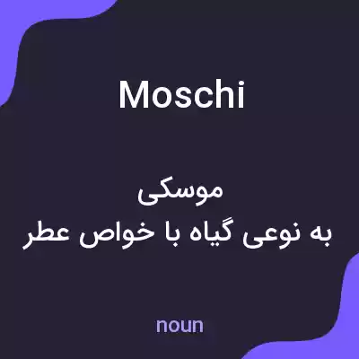معنی moschi به فارسی معنی moschi به فارسی