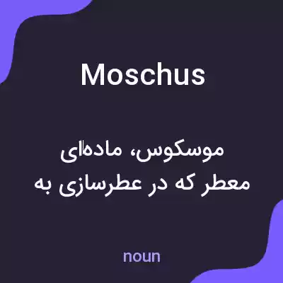 معنی moschus به فارسی معنی moschus به فارسی