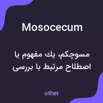 معنی mosocecum به فارسی معنی mosocecum به فارسی