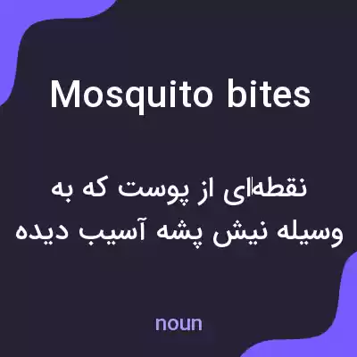 معنی mosquito bites به فارسی معنی mosquito bites به فارسی