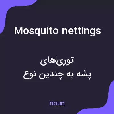 معنی mosquito nettings به فارسی معنی mosquito nettings به فارسی