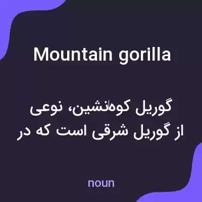 معنی mountain gorilla به فارسی معنی mountain gorilla به فارسی
