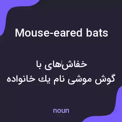 معنی mouse-eared bats به فارسی معنی mouse-eared bats به فارسی