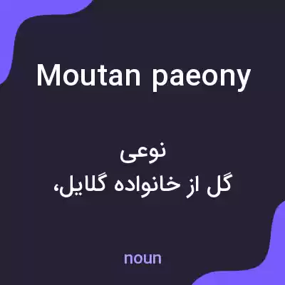 معنی moutan paeony به فارسی