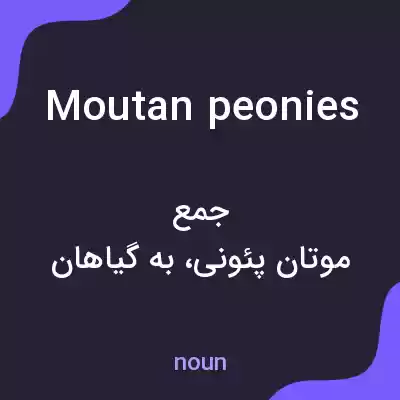 معنی moutan peonies به فارسی معنی moutan peonies به فارسی