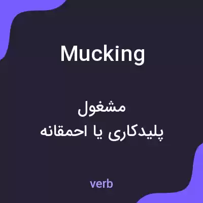 معنی mucking به فارسی معنی mucking به فارسی