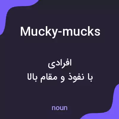 معنی mucky-mucks به فارسی معنی mucky-mucks به فارسی