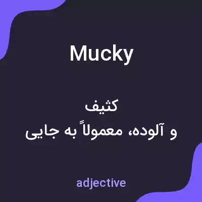 معنی mucky به فارسی