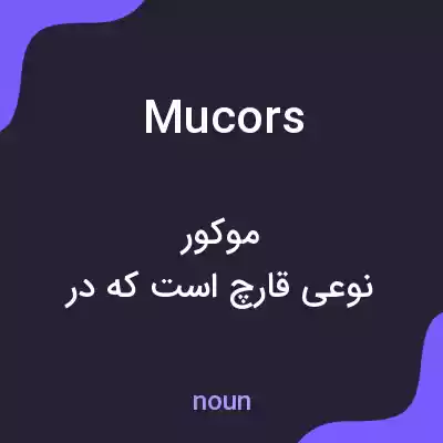 معنی mucors به فارسی معنی mucors به فارسی