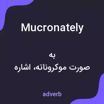 معنی mucronately به فارسی معنی mucronately به فارسی