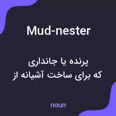 معنی mud-nester به فارسی معنی mud-nester به فارسی