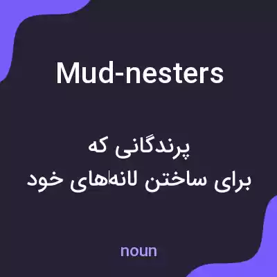 معنی mud-nesters به فارسی معنی mud-nesters به فارسی