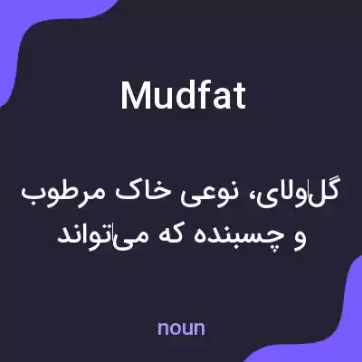 معنی mudfat به فارسی معنی mudfat به فارسی