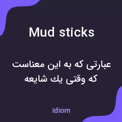 معنی mud sticks به فارسی معنی mud sticks به فارسی