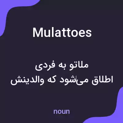 معنی mulattoes به فارسی