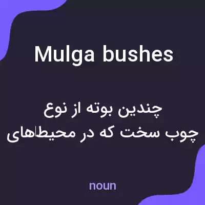 معنی mulga bushes به فارسی معنی mulga bushes به فارسی