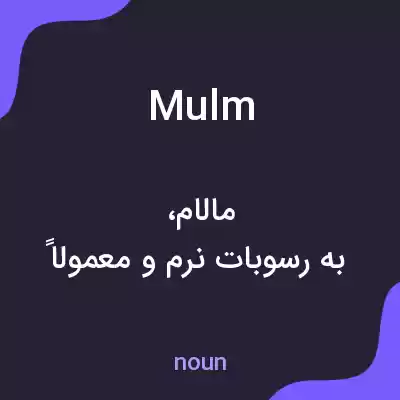 معنی mulm به فارسی معنی mulm به فارسی