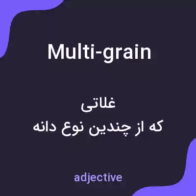 معنی multi-grain به فارسی معنی multi-grain به فارسی