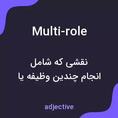 معنی multi-role به فارسی معنی multi-role به فارسی
