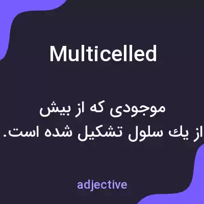 معنی multicelled به فارسی معنی multicelled به فارسی