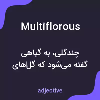 معنی multiflorous به فارسی معنی multiflorous به فارسی