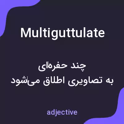 معنی multiguttulate به فارسی معنی multiguttulate به فارسی