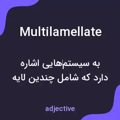 معنی multilamellate به فارسی معنی multilamellate به فارسی
