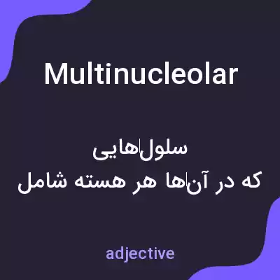 معنی multinucleolar به فارسی معنی multinucleolar به فارسی