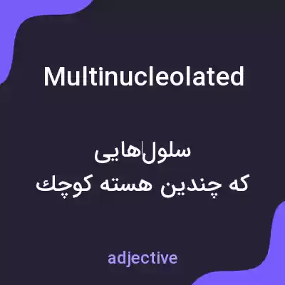 معنی multinucleolated به فارسی معنی multinucleolated به فارسی