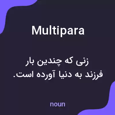 معنی multipara به فارسی معنی multipara به فارسی