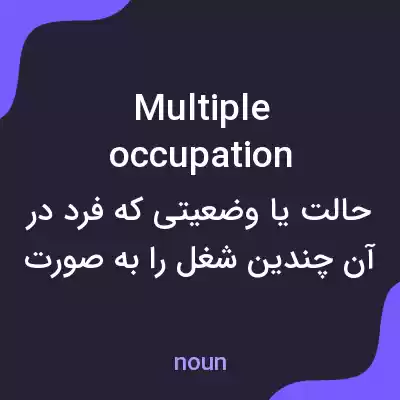 معنی multiple occupation به فارسی معنی multiple occupation به فارسی