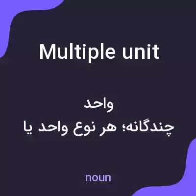 معنی multiple unit به فارسی معنی multiple unit به فارسی