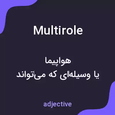 معنی multirole به فارسی معنی multirole به فارسی