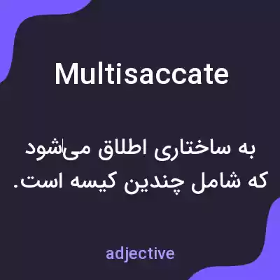 معنی multisaccate به فارسی معنی multisaccate به فارسی